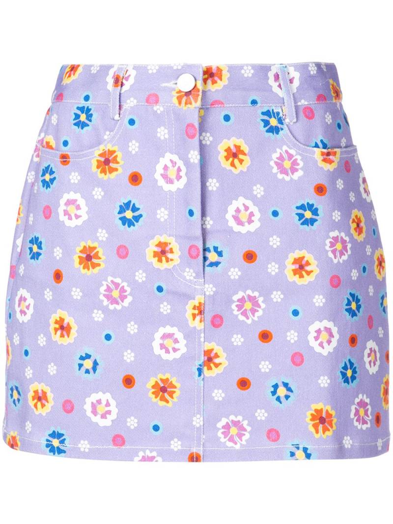 Lhd floral print a-line skirt - Purple von Lhd