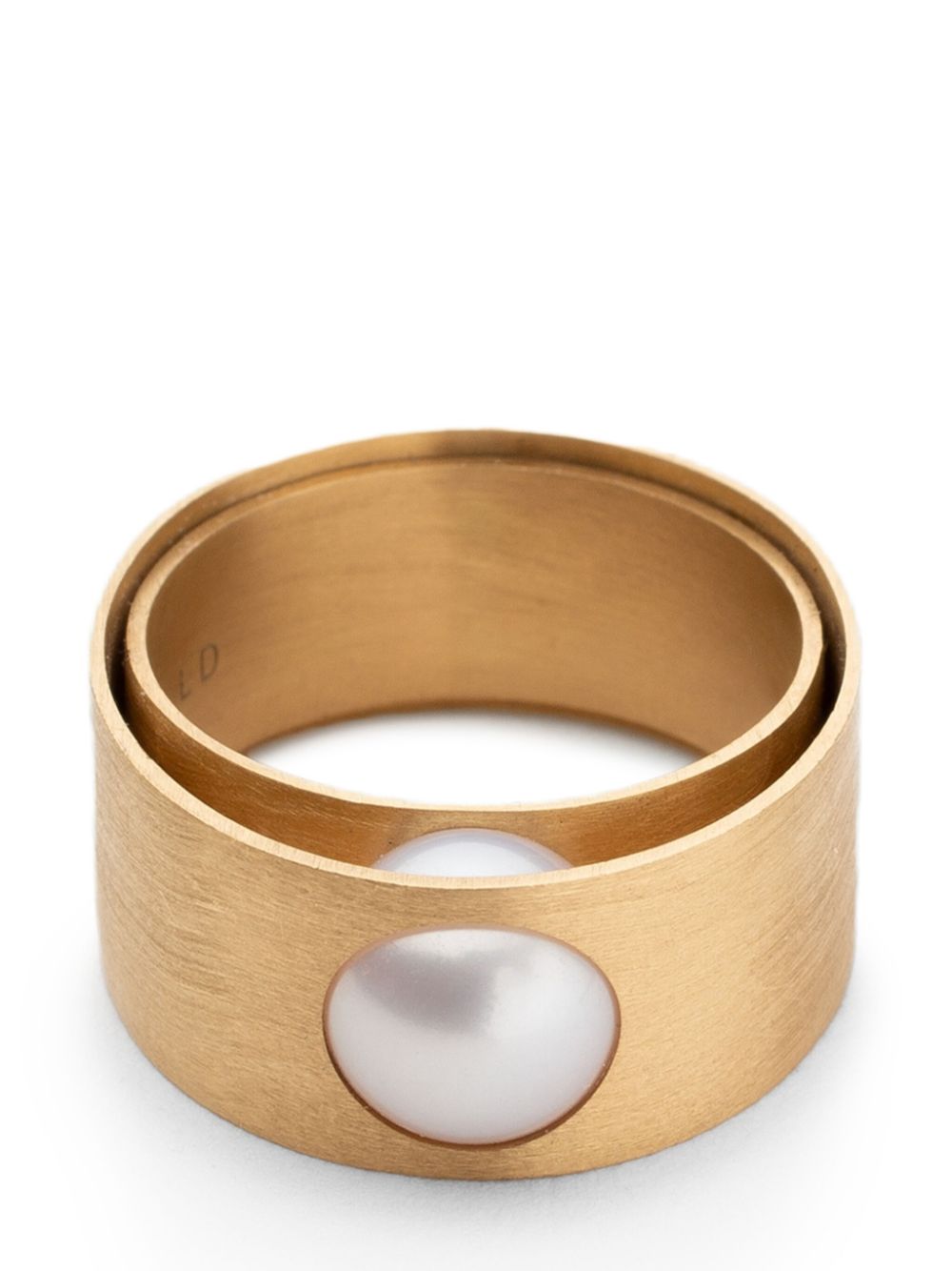 Lia Di Gregorio 18kt yellow gold Move pearl ring von Lia Di Gregorio