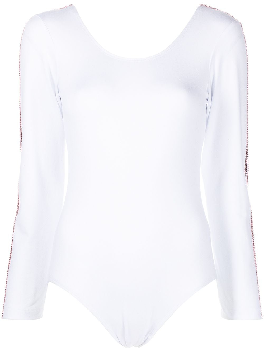 Liberal Youth Ministry crystal-embellished stripe bodysuit - White von Liberal Youth Ministry