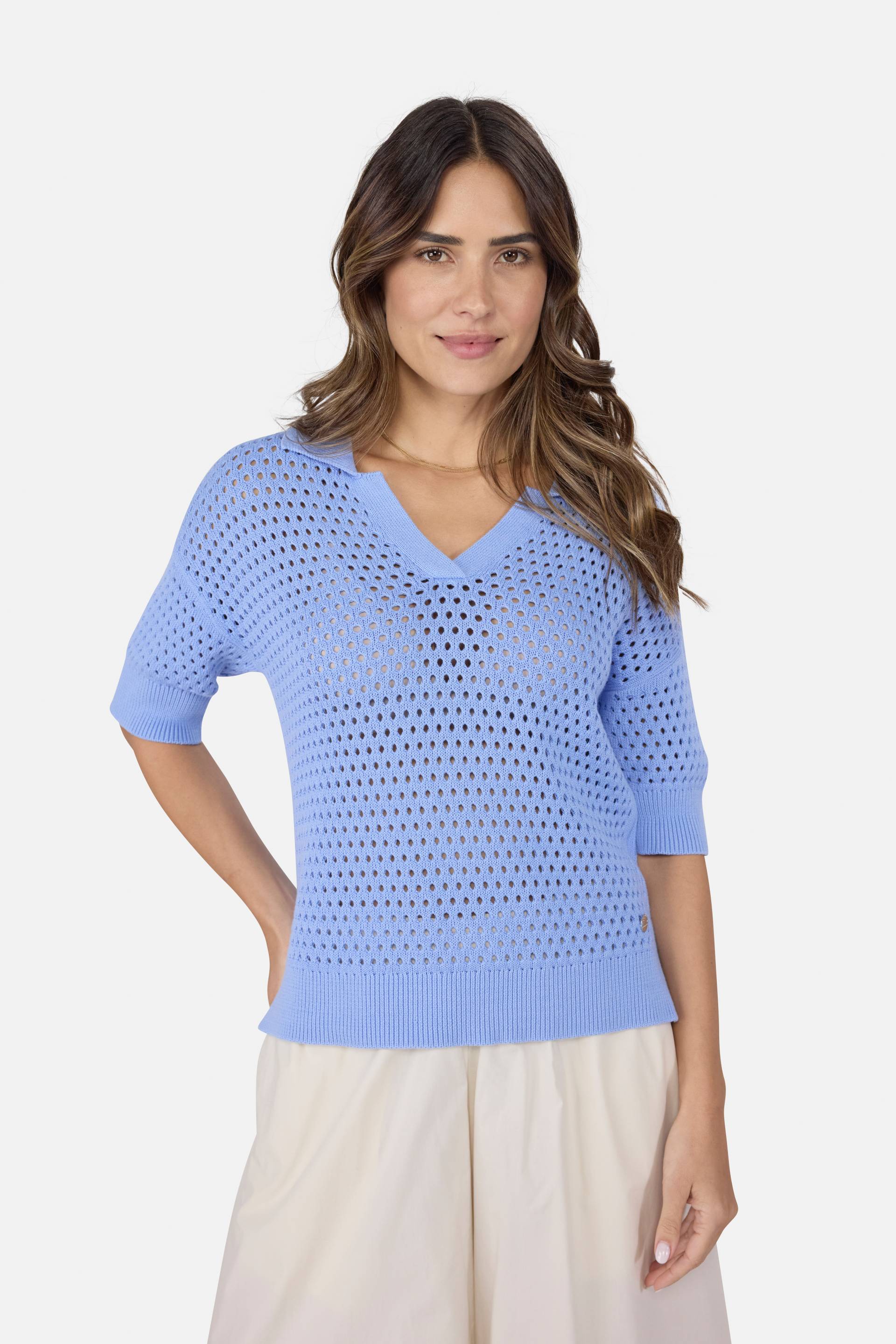 Lieblingsstück Strickpullover »PinsaL«, mit Umschlagkragen, kleiner V-Ausschnitt von Lieblingsstück