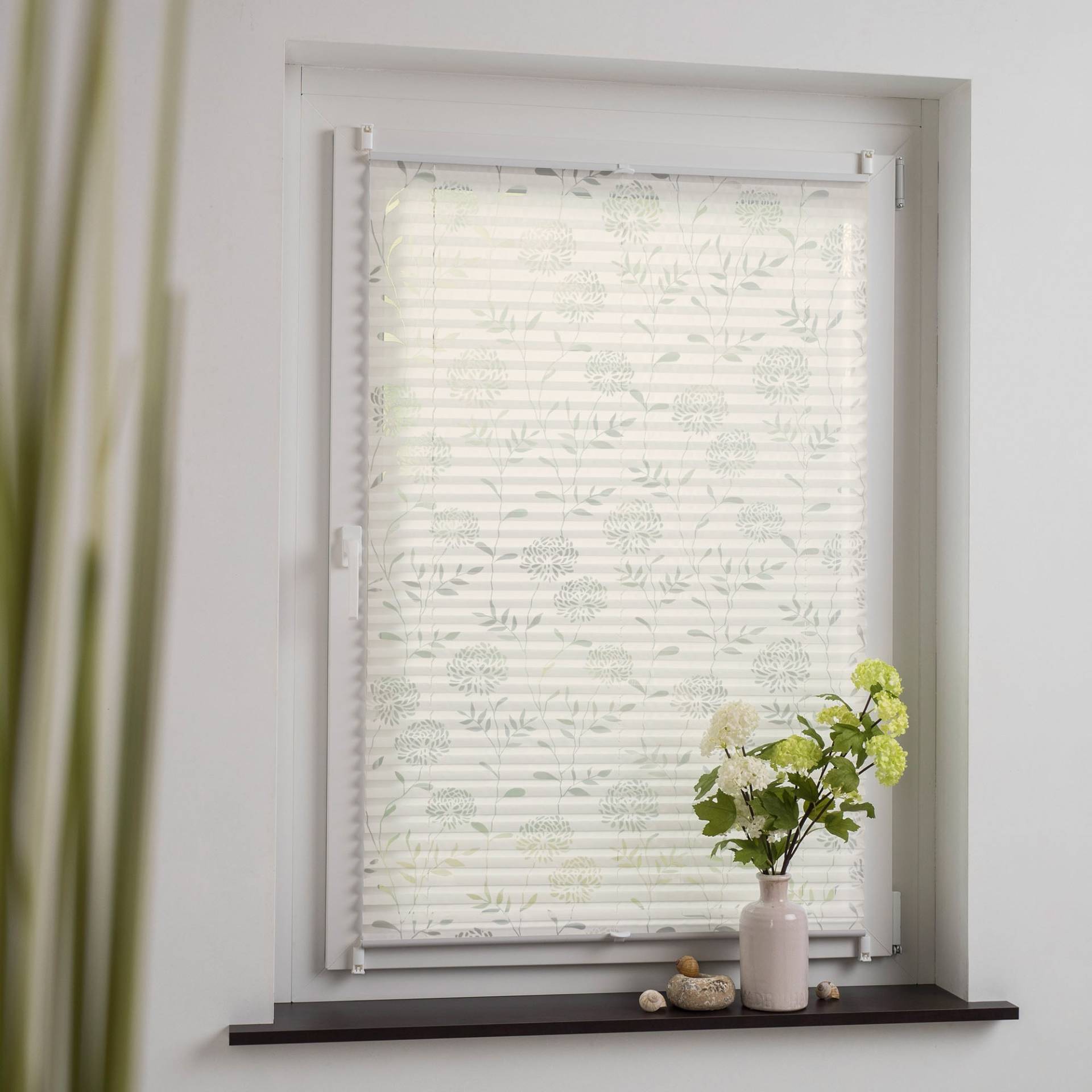 Liedeco Plissee »Ausbrenner«, Lichtschutz, ohne Bohren, verspannt, Klemmfix-Plissee Ausbrenner Dekor Floral Liedeco Plissee »Ausbrenner«, Lichtschutz, ohne Bohren, verspannt, Klemmfix-Plissee Ausbrenner Dekor Floral von LIEDECO