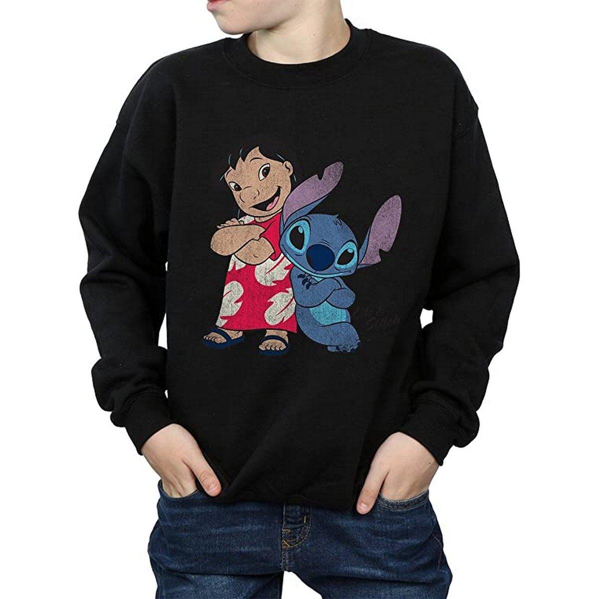 Lilo & Stitch - Classic Sweatshirt, 116, Schwarz von Lilo & Stitch