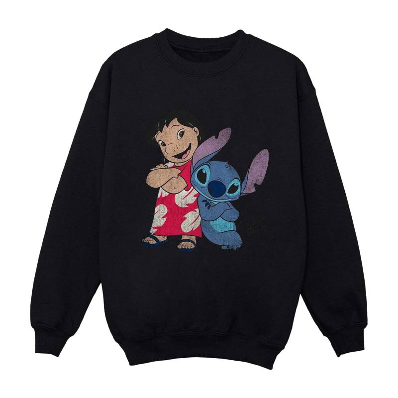 Classic Sweatshirt Unisex Schwarz 116 von Lilo & Stitch