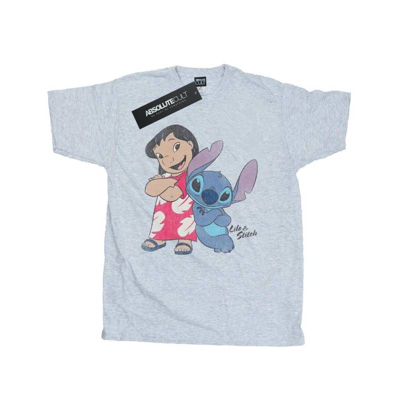 Classic Tshirt Herren Grau L von Lilo & Stitch