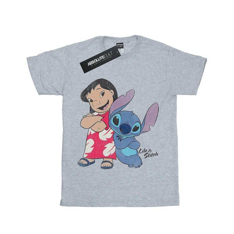 Classic Tshirt Unisex Grau 116 von Lilo & Stitch