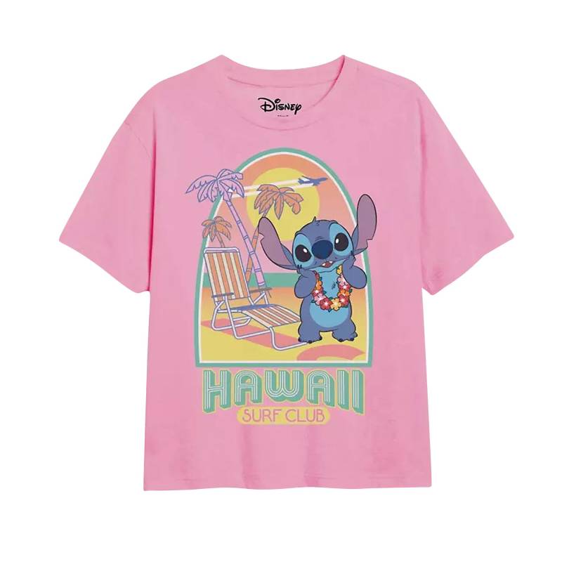 Surf Club Tshirt Mädchen Hellrosa 140 von Lilo & Stitch