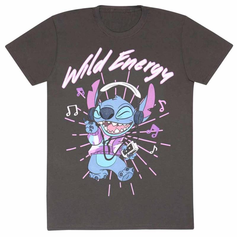 Wild Energy Tshirt Herren Charcoal Black S von Lilo & Stitch