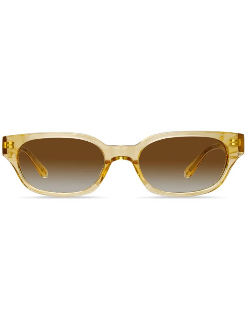 Linda Farrow X Magda Butrym X Magda Butrym rectangle-frame sunglasses - Yellow von Linda Farrow X Magda Butrym