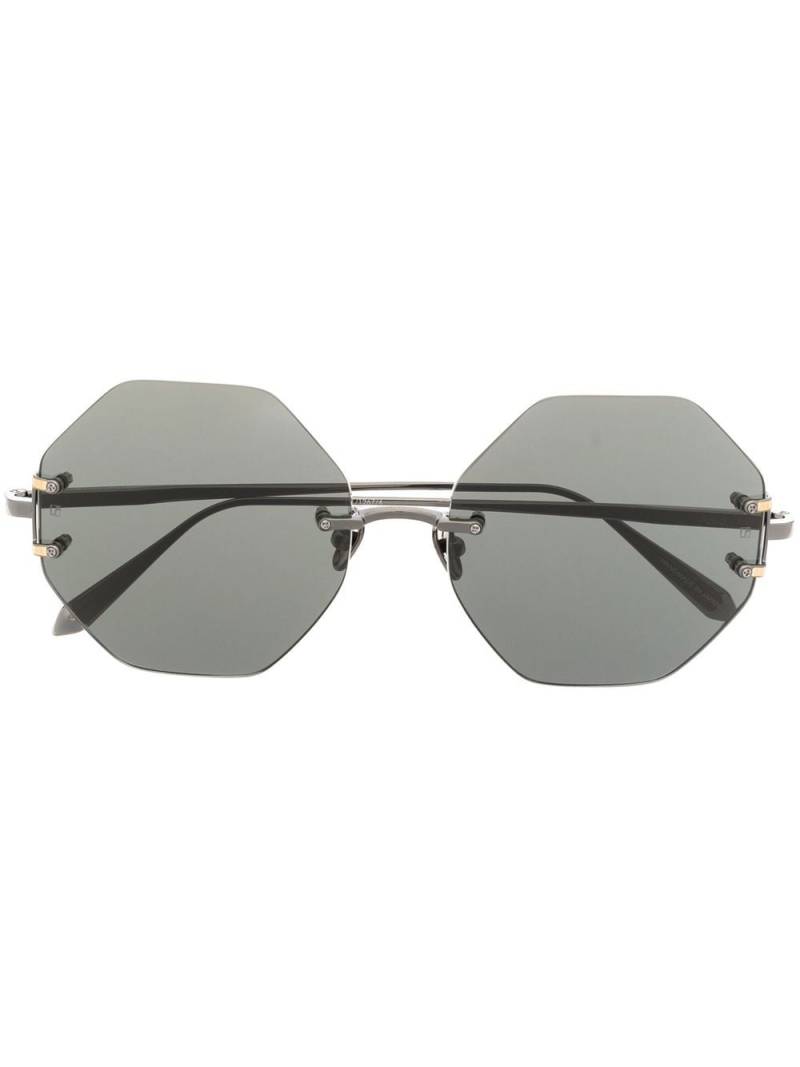 Linda Farrow Aurua round-frame sunglasses - Grey von Linda Farrow