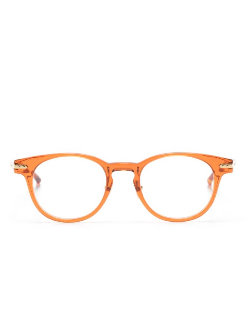 Linda Farrow Bay round-frame glasses - Orange von Linda Farrow