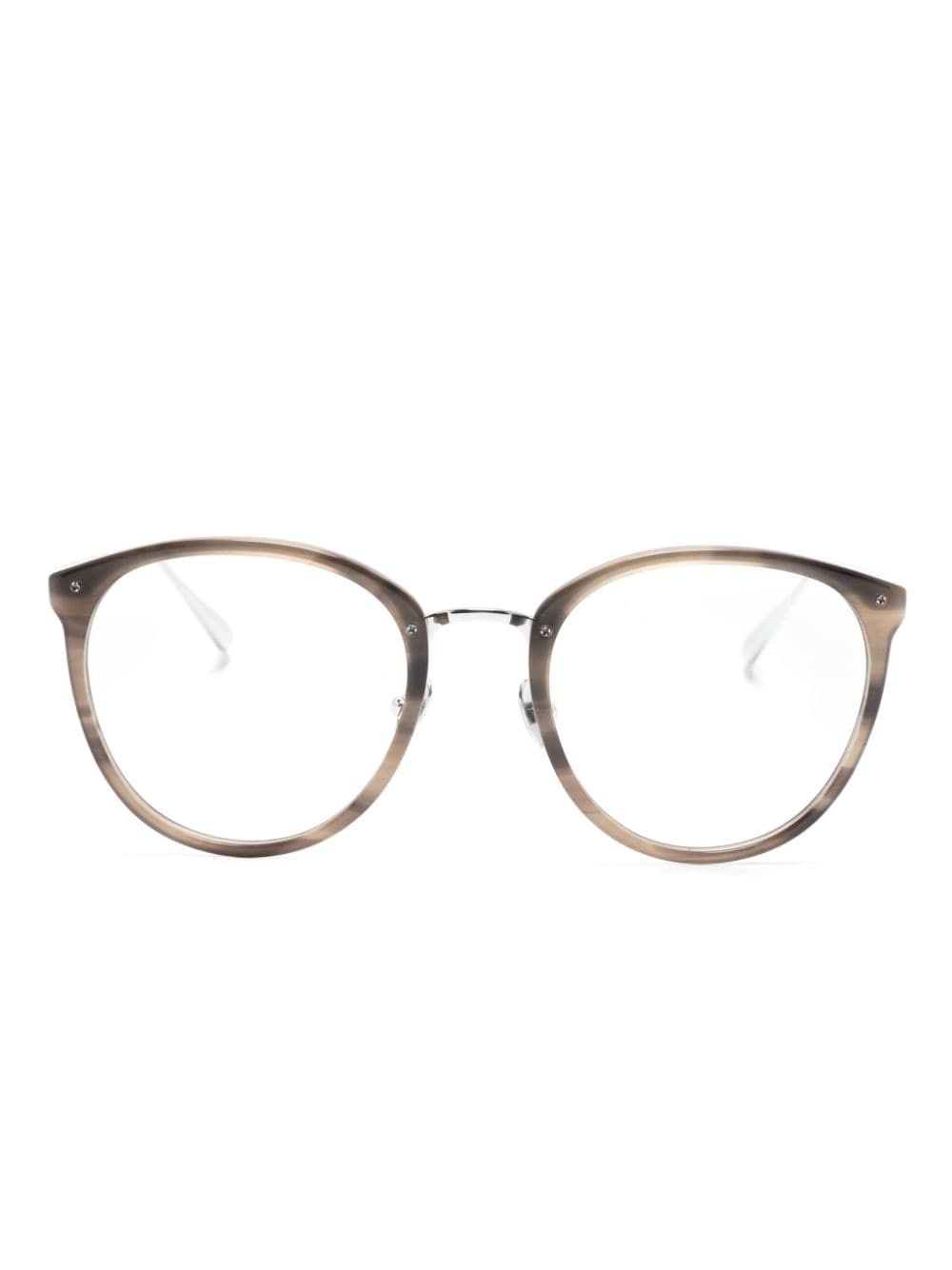 Linda Farrow Calthorpe geometric-frame glasses - Grey von Linda Farrow