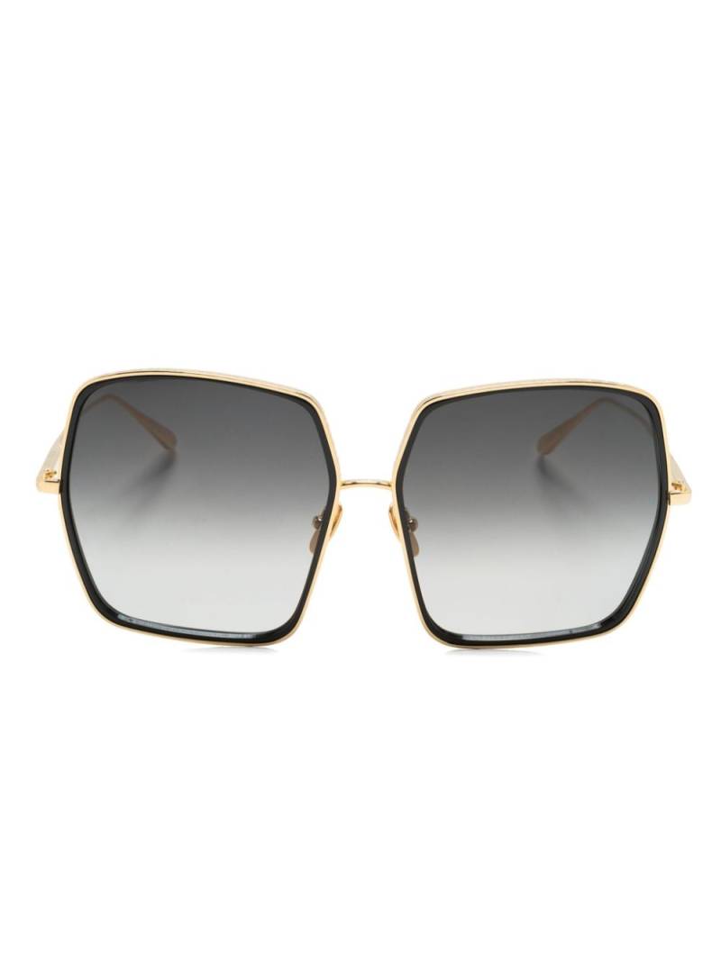 Linda Farrow Camaro oversize-frame sunglasses - Gold von Linda Farrow