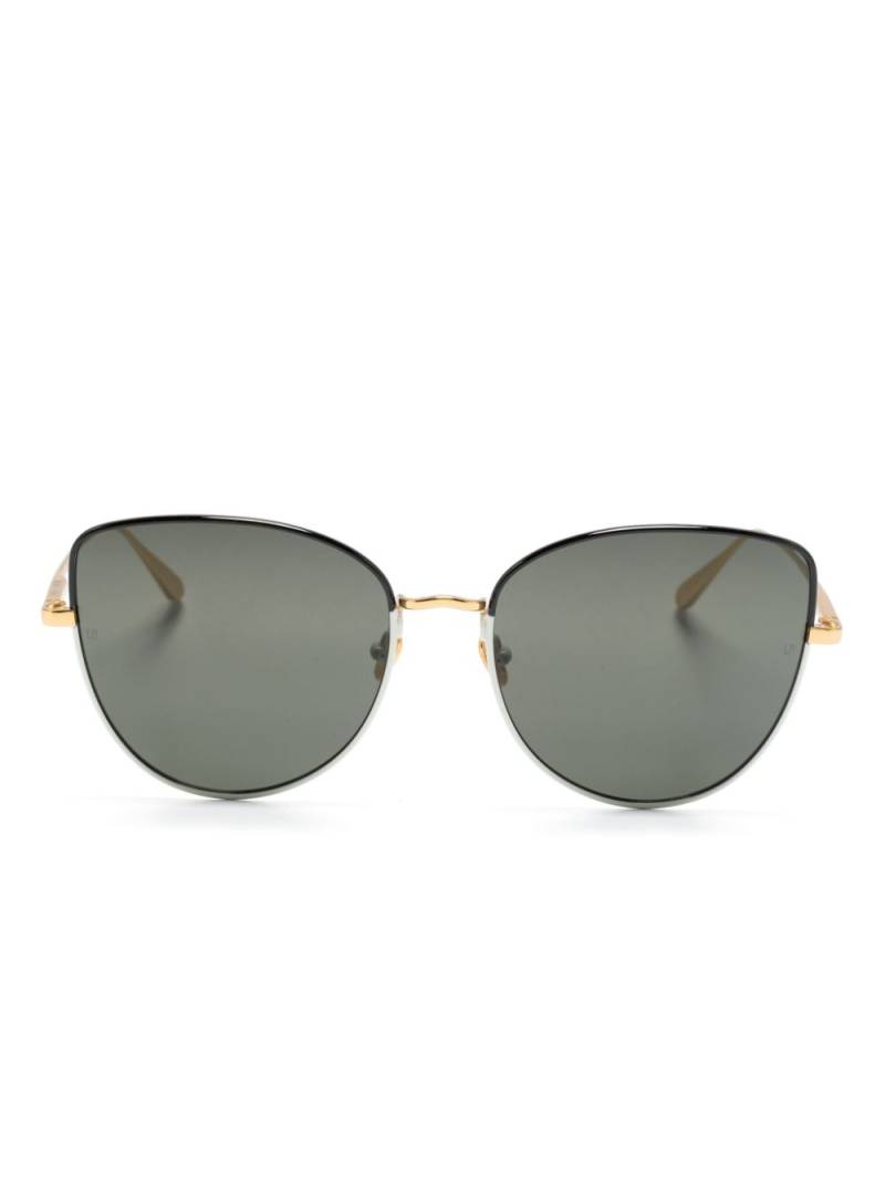 Linda Farrow Eloise oversize-frame sunglasses - Gold von Linda Farrow