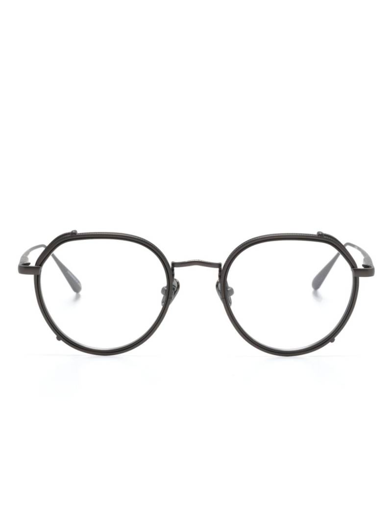 Linda Farrow Falcon oval-frame glasses - Black von Linda Farrow