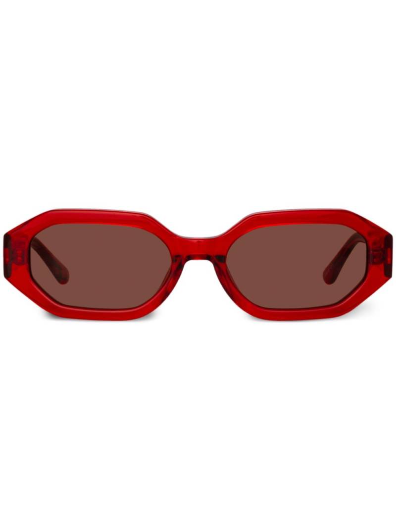 Linda Farrow Irene oval-lenses sunglasses - Red von Linda Farrow