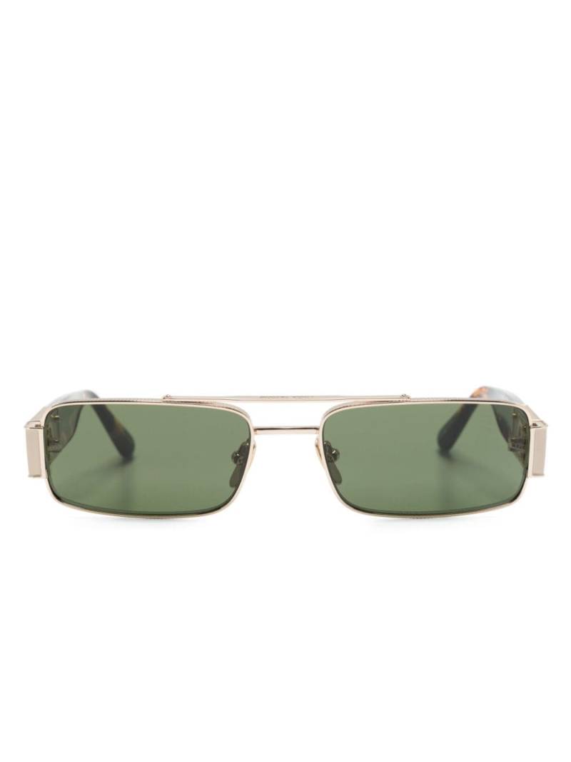 Linda Farrow Joey rectangle-frame sunglasses - Gold von Linda Farrow