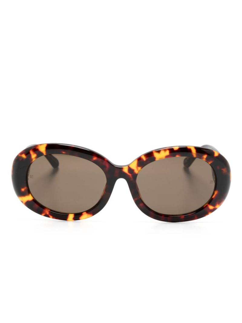 Linda Farrow Lina round-frame sunglasses - Brown von Linda Farrow