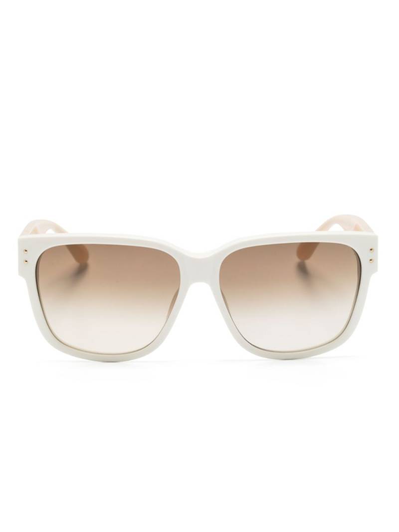 Linda Farrow Perry square-frame sunglasses - Neutrals von Linda Farrow