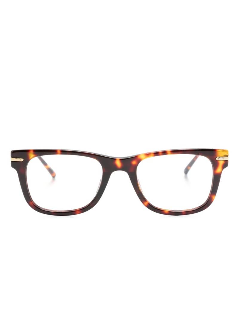 Linda Farrow Portico square-frame glasses - Brown von Linda Farrow