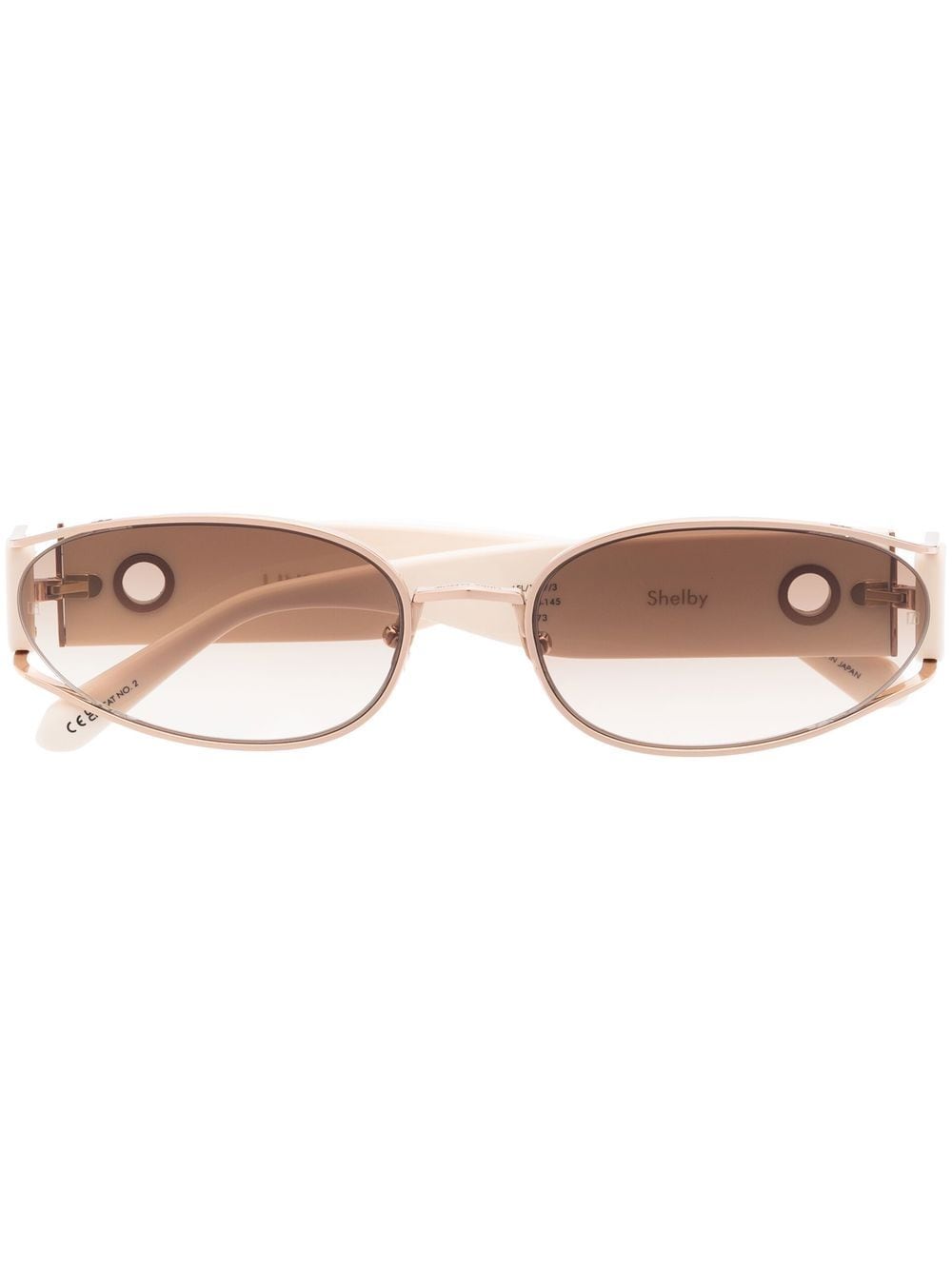 Linda Farrow Shelby rectangular-frame sunglasses - Gold von Linda Farrow