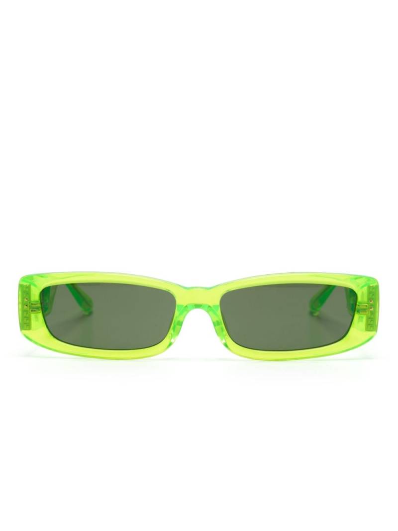 Linda Farrow Talita rectangle-frame sunglasses - Green von Linda Farrow