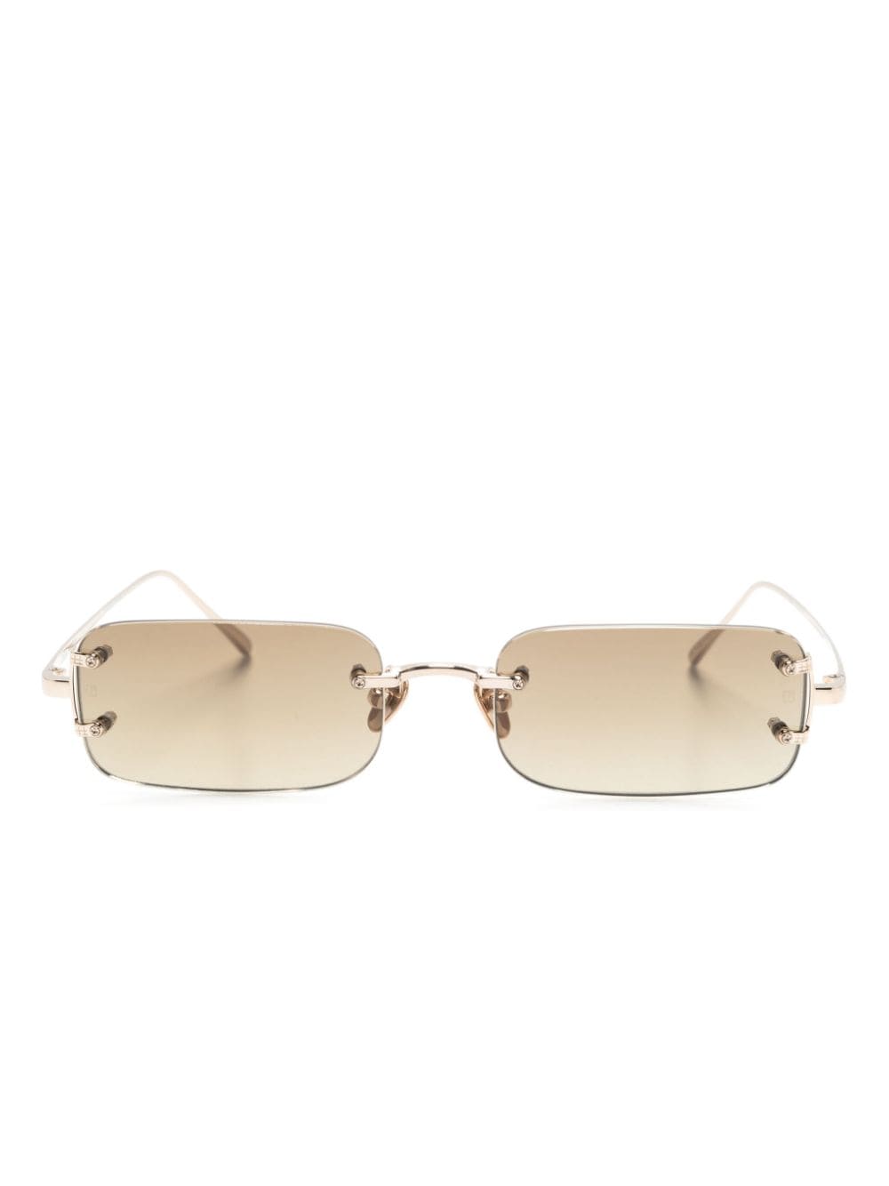 Linda Farrow Taylor rectangle-frame sunglasses - Gold von Linda Farrow