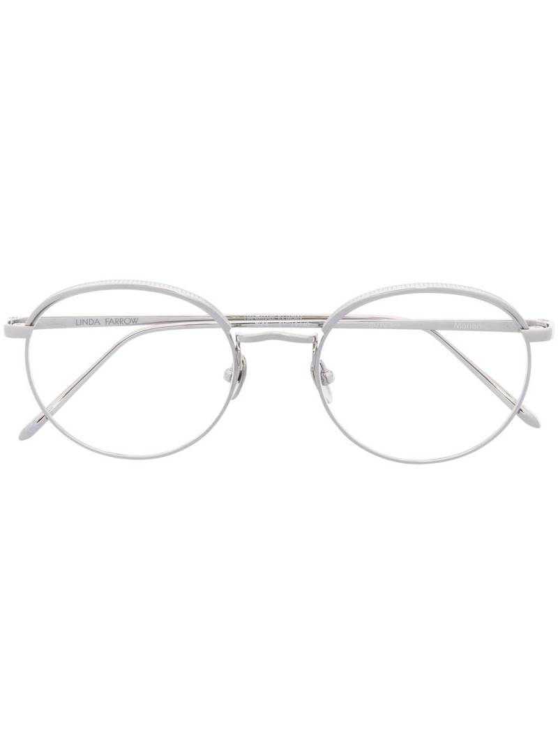 Linda Farrow round-frame glasses - Silver von Linda Farrow