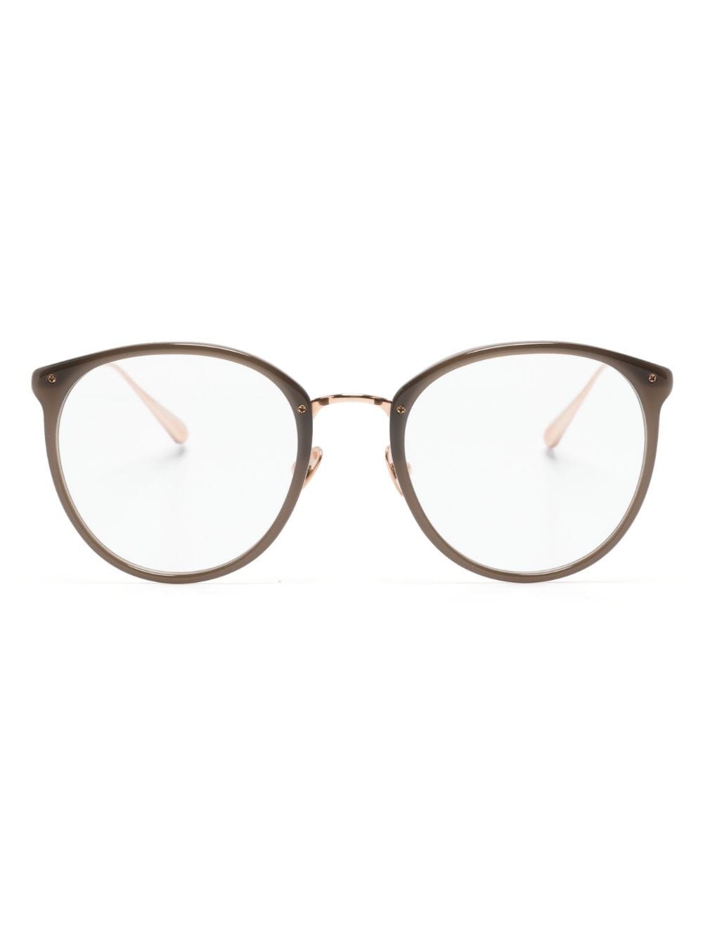 Linda Farrow round-frame optical glasses - Brown von Linda Farrow