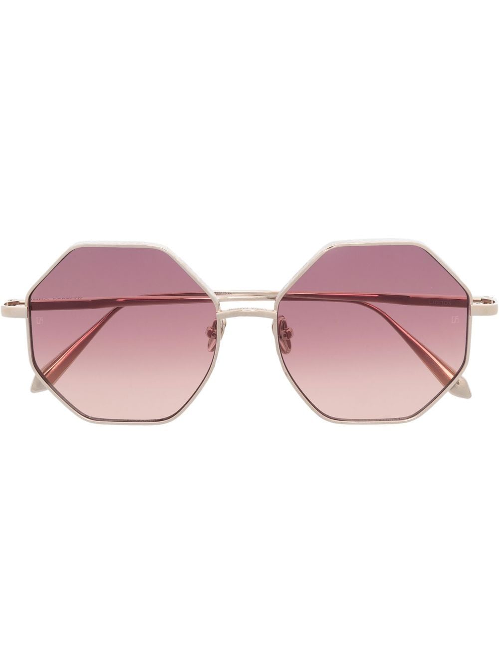 Linda Farrow tinted hexagonal sunglasses - Pink von Linda Farrow