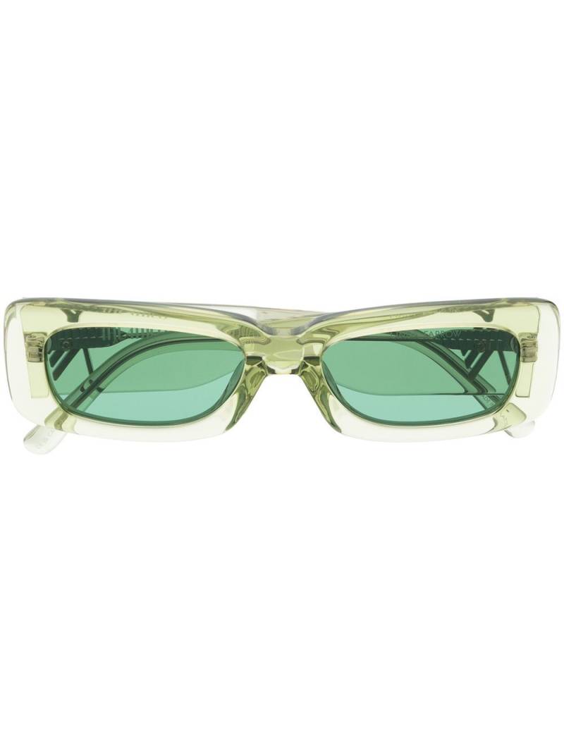 Linda Farrow transparent-frame sunglasses - Green von Linda Farrow