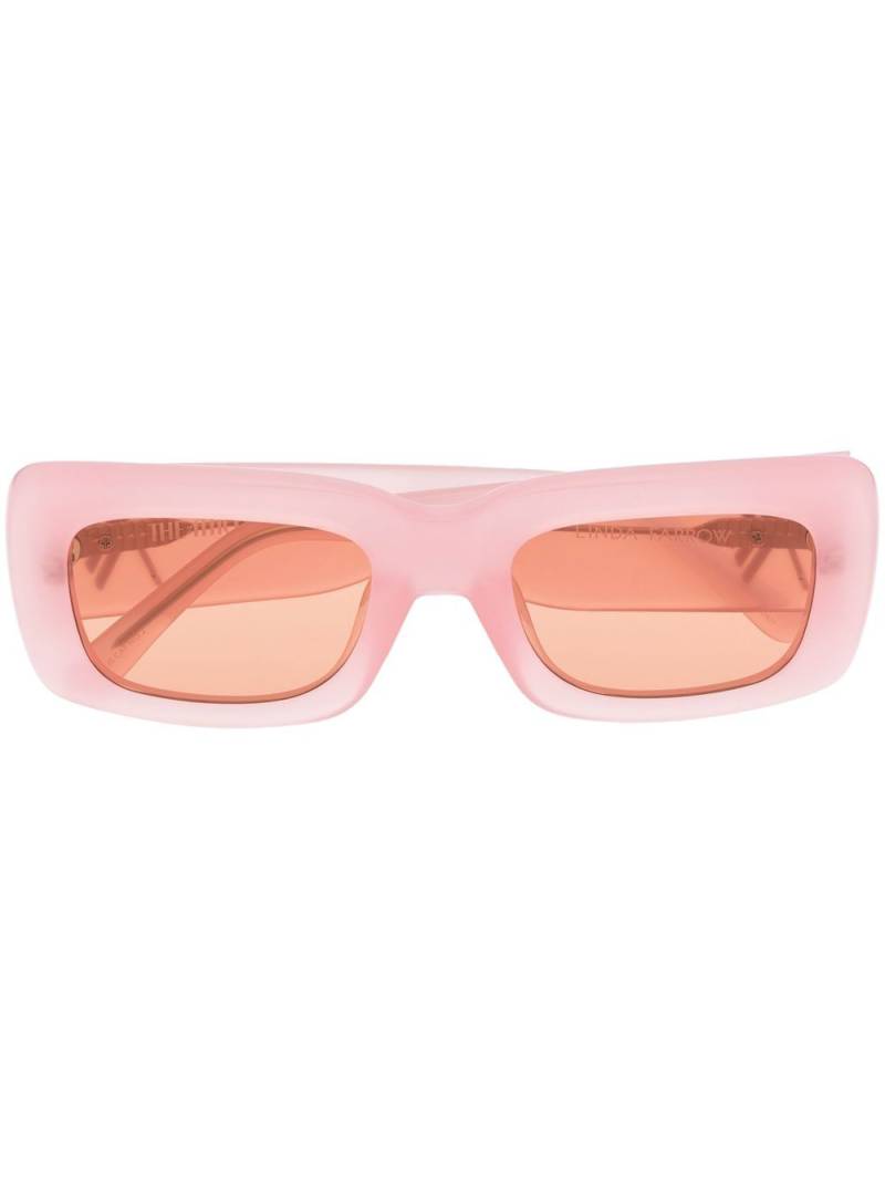 Linda Farrow x The Attico Marfa square-frame sunglasses - Pink von Linda Farrow