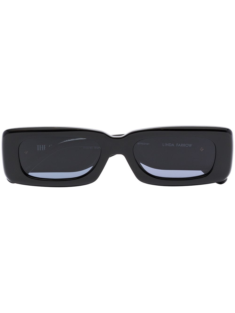 The Attico Mini Marfa rectangle-frame sunglasses - Black von The Attico