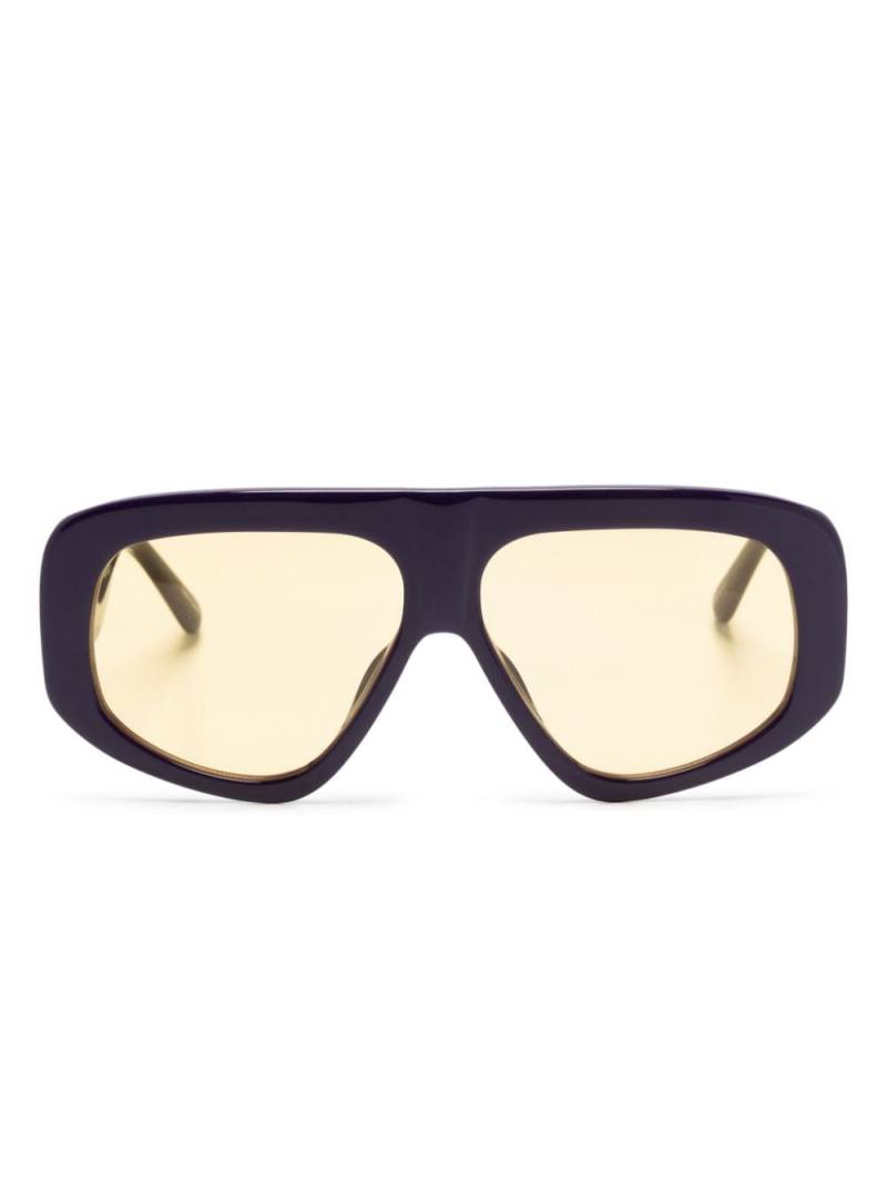 Linda Farrow x The Attico oversized-frame sunglasses - Purple von Linda Farrow