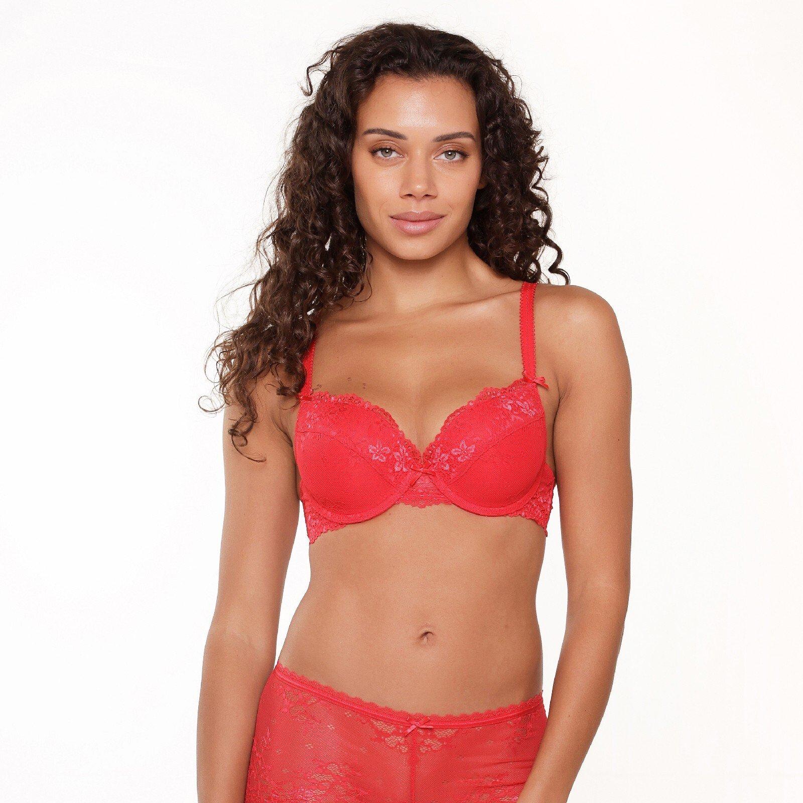 Push Up Bh Damen Rot Bunt B/80 von LingaDore