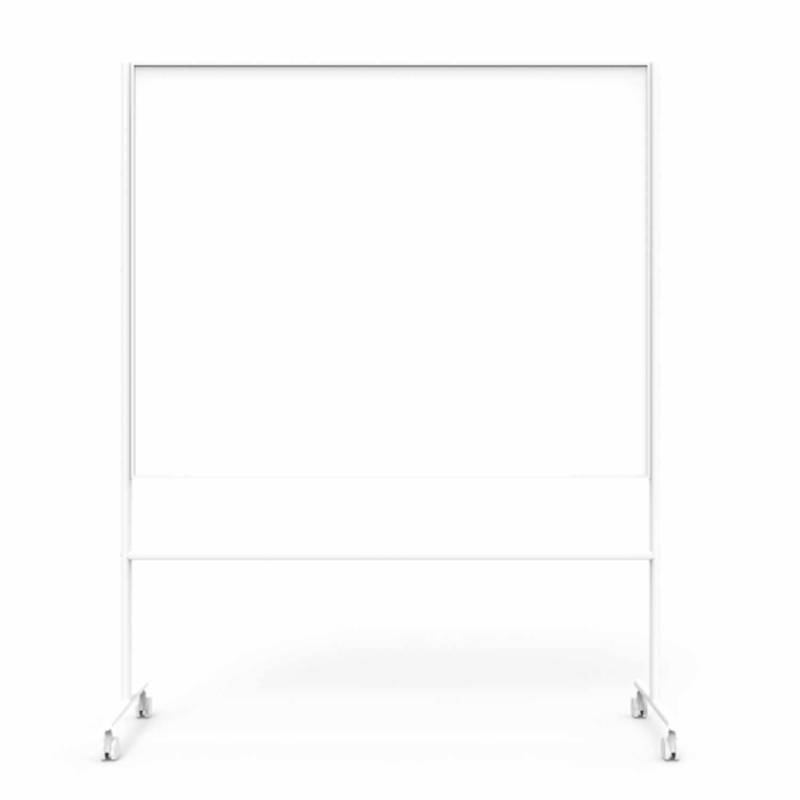 ONE doppelseitiges mobiles Whiteboard Schreibtafel, Breite 156,7 cm, Farbe weiss von Lintex