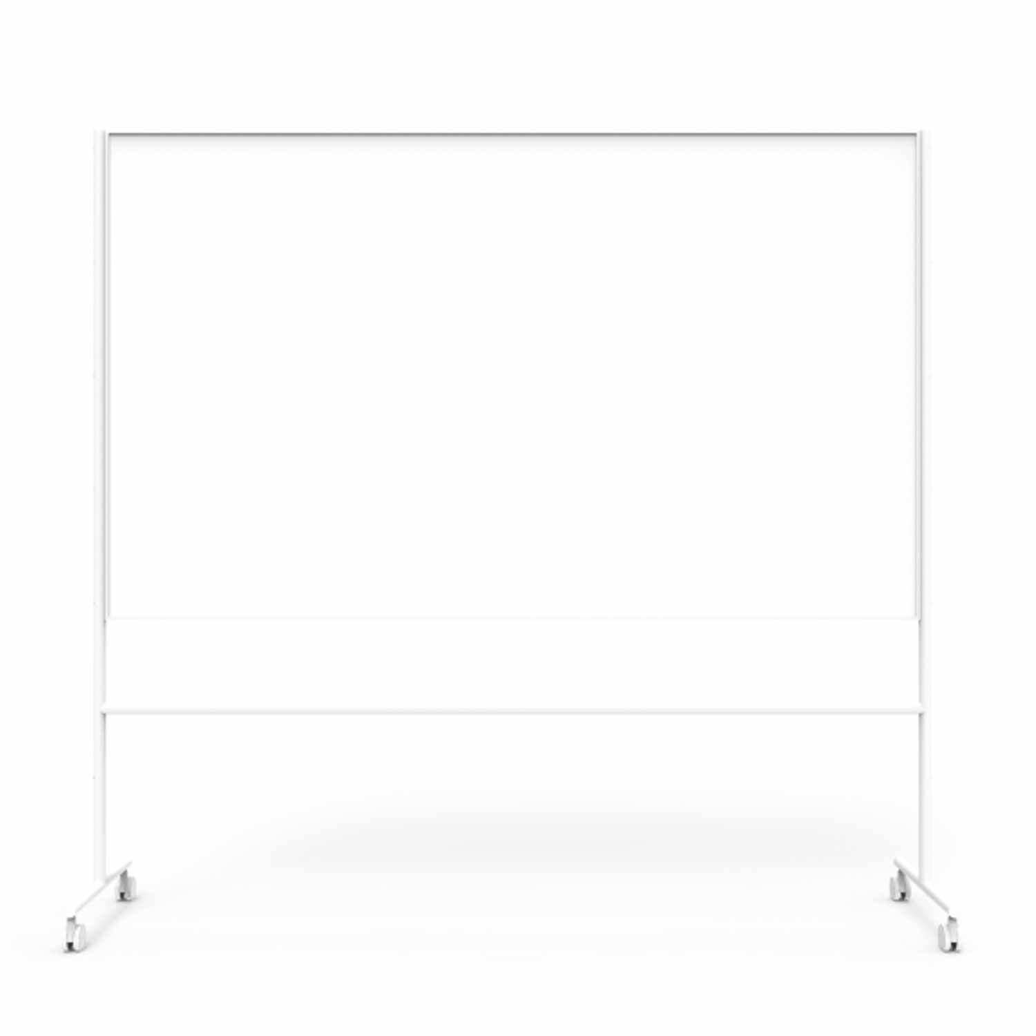 ONE doppelseitiges mobiles Whiteboard Schreibtafel, Breite 206,7 cm, Farbe weiss von Lintex