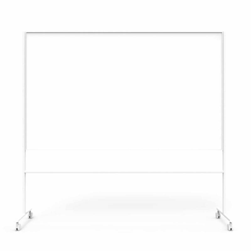 ONE doppelseitiges mobiles Whiteboard Schreibtafel, Breite 206,7 cm, Farbe weiss von Lintex