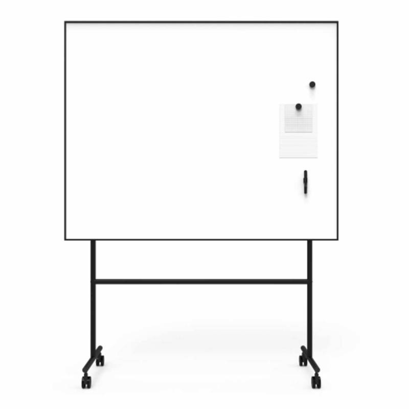 ONE mobiles Whiteboard Schreibtafel, Breite 150,7 cm, Farbe schwarz von Lintex