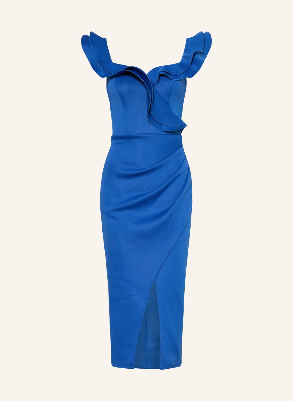 Lipsy Kleid Bardot Mit Volants blau von Lipsy