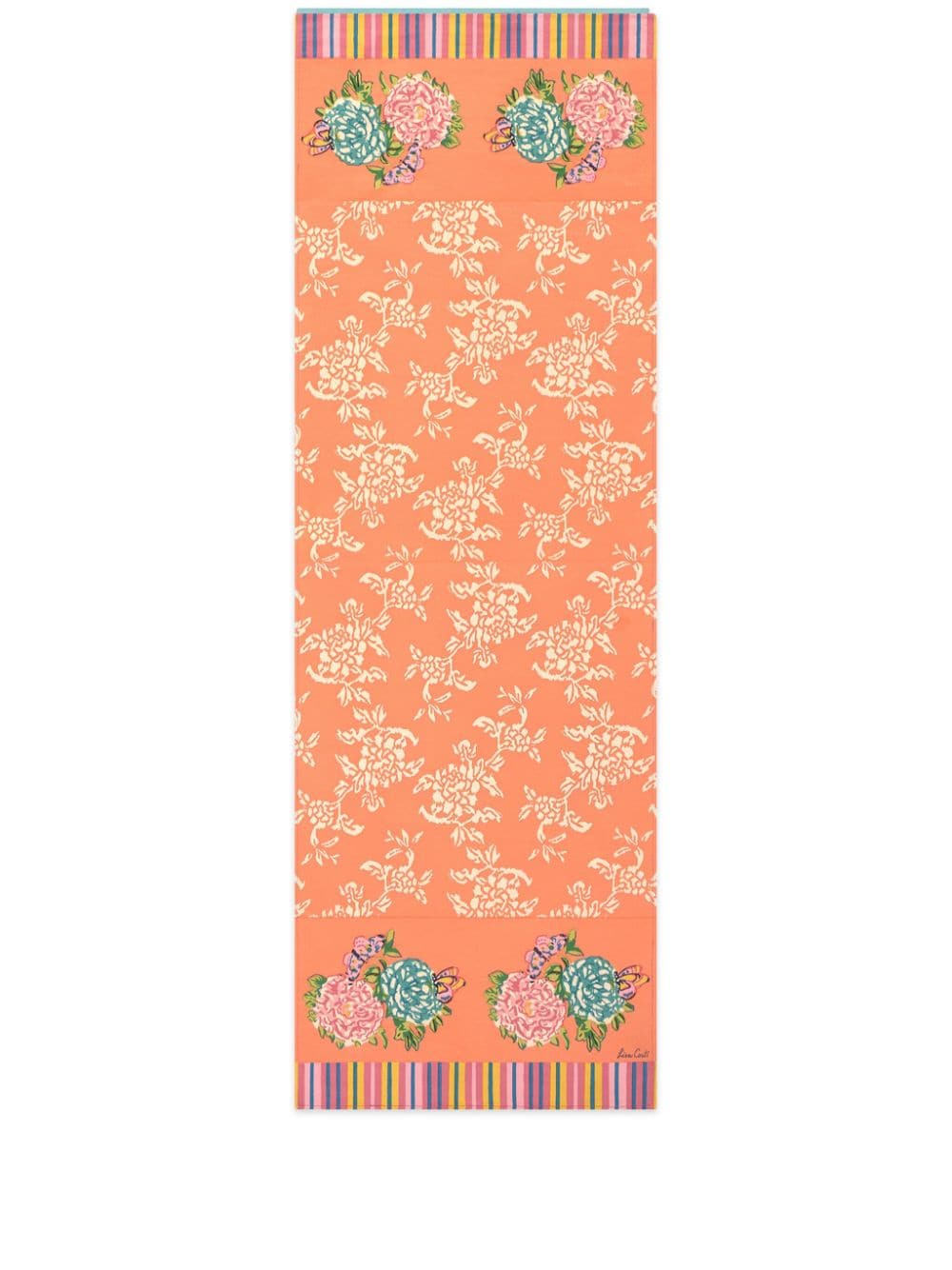 Lisa Corti Kandem Queen Peach tablecloth (50x150cm) - Orange von Lisa Corti