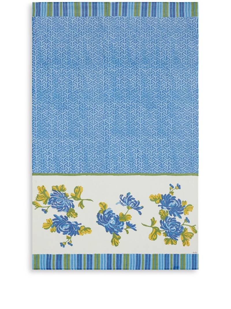 Lisa Corti Vienna floral-print beach towel - Blue von Lisa Corti