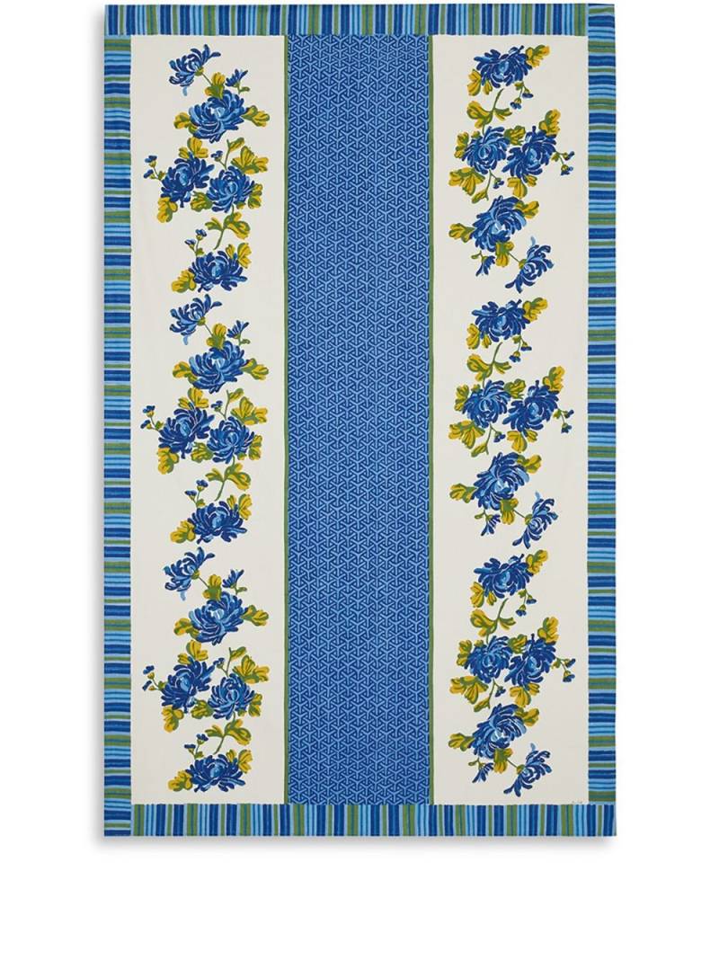 Lisa Corti Vienna floral-print rectangular tablecloth - Blue von Lisa Corti