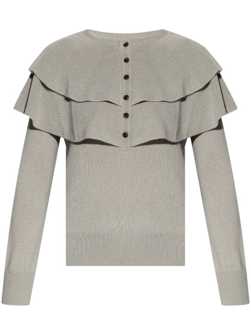 Lisa Yang Aubrey ruffled cashmere jumper - Grey von Lisa Yang