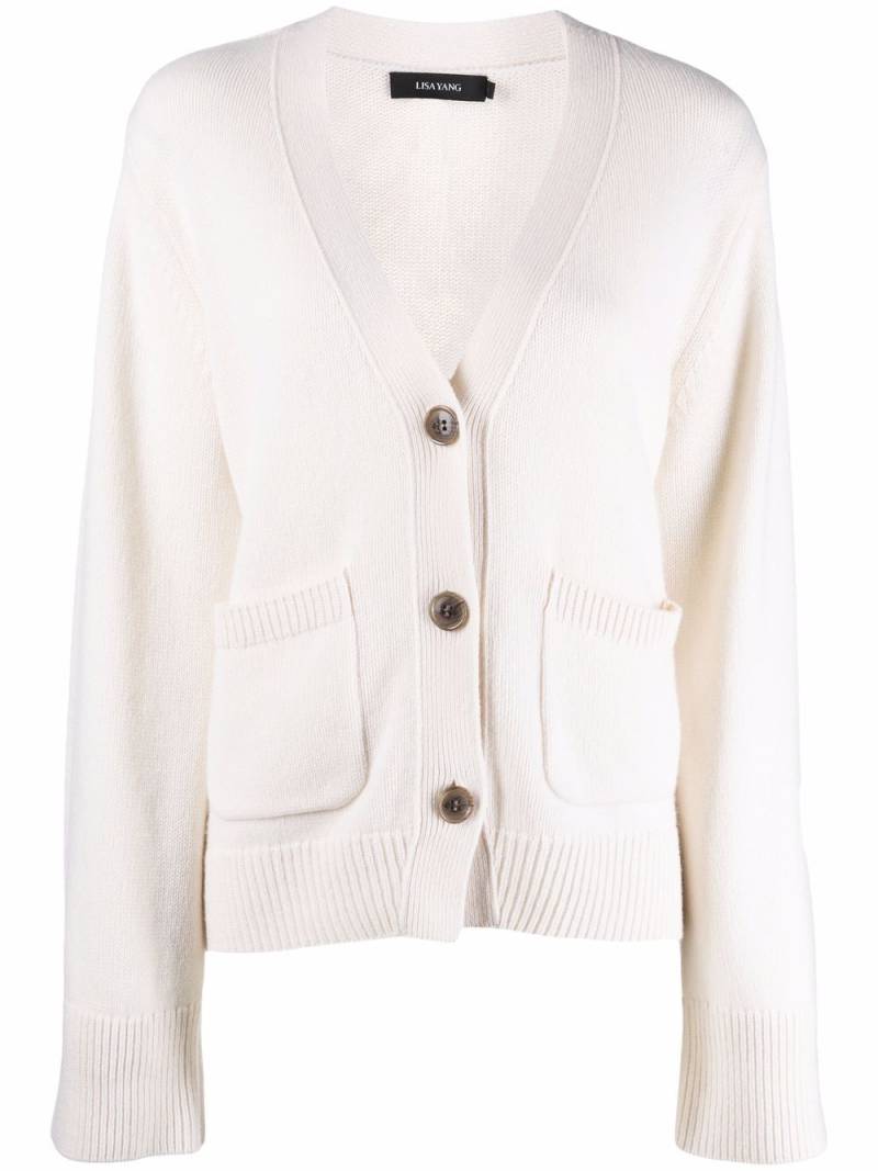 Lisa Yang Danni V-neck knitted cardigan - White von Lisa Yang