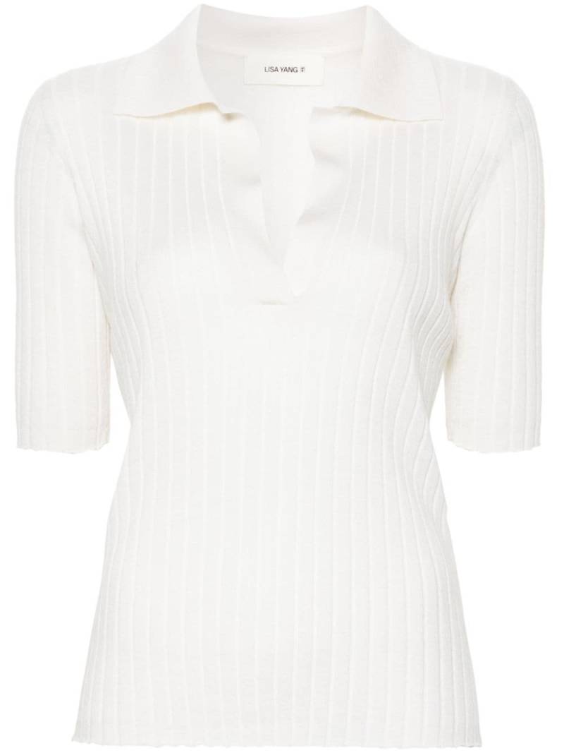 Lisa Yang Freda ribbed polo shirt - Neutrals von Lisa Yang