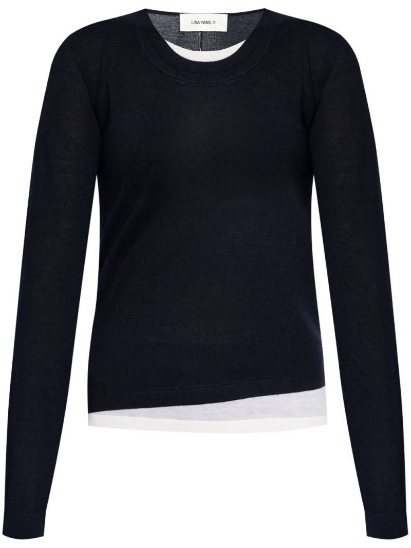 Lisa Yang Gabie asymmetric-hem cashmere jumper - Black von Lisa Yang