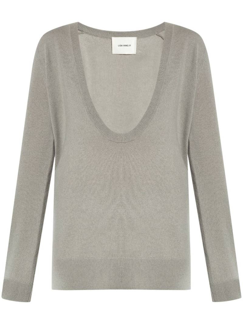 Lisa Yang Josie scoop-neck cashmere top - Grey von Lisa Yang