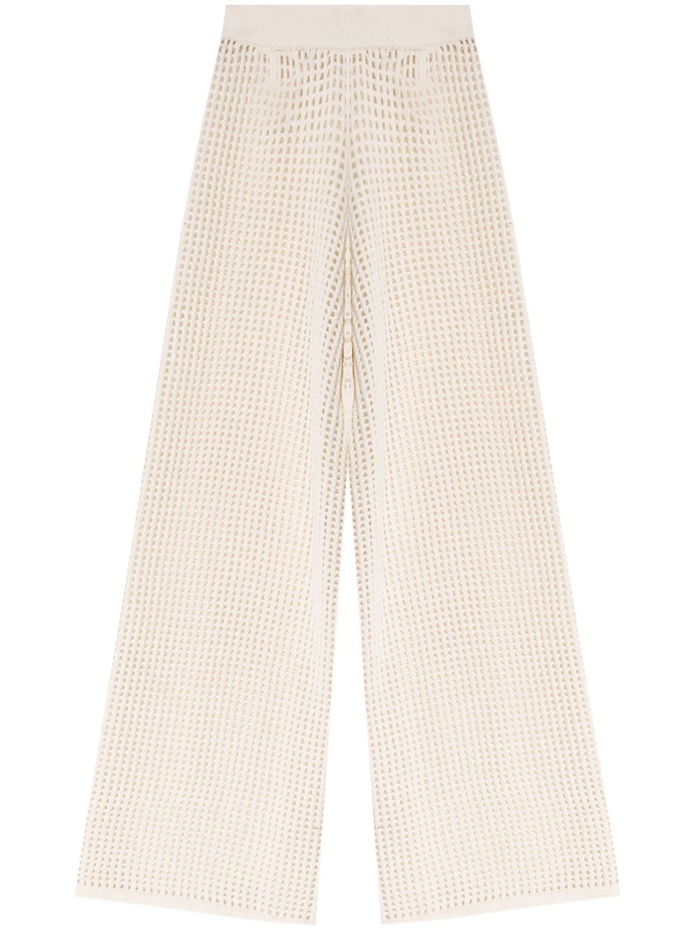 Lisa Yang Mei open-knit cashmere pants - White von Lisa Yang