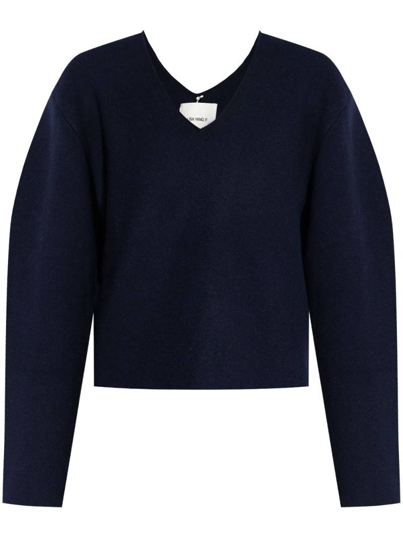 Lisa Yang Sara V-back cashmere jumper - Blue von Lisa Yang