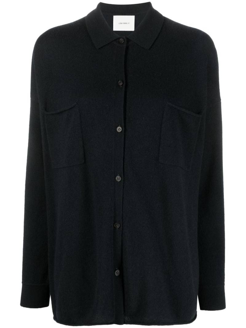 Lisa Yang patch-pocket cashmere shirt - Blue von Lisa Yang